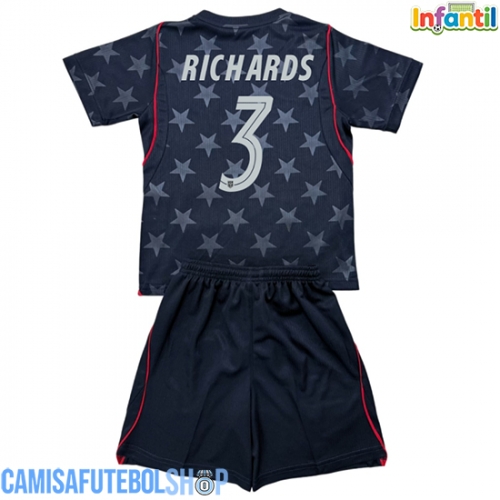 Camisa de time de futebol Estados Unidos Chris Richards #3 Replicas 2º Equipamento Infantil Mundo 2026 Manga Curta (+ Calças curtas)